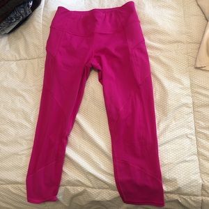 Athleta crop leggings Hot pink